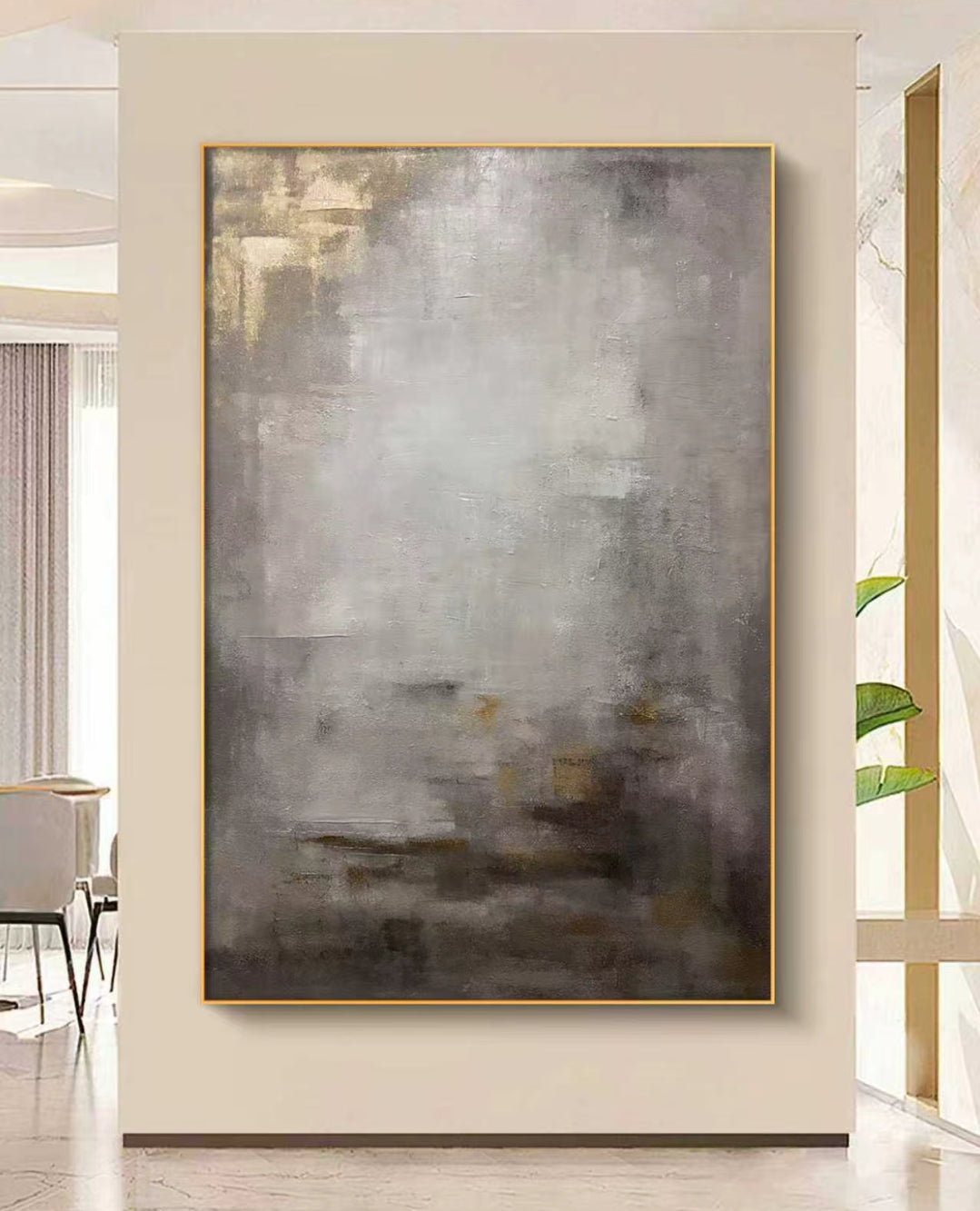 Grey Reverie Abstract Oil Painting