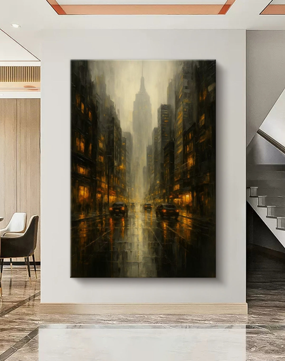 Onlookers Art | Oil Painting | Skyscrape Contemporary Art Oil Painting