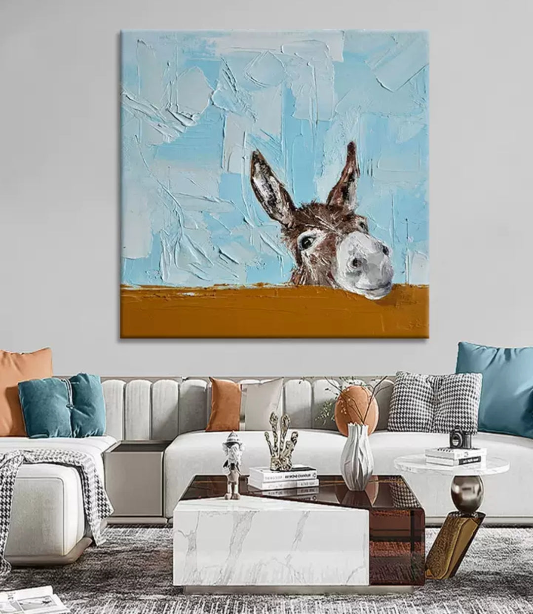 Onlookers Art | Oil Painting | DonkeY Gaze Oil Painting