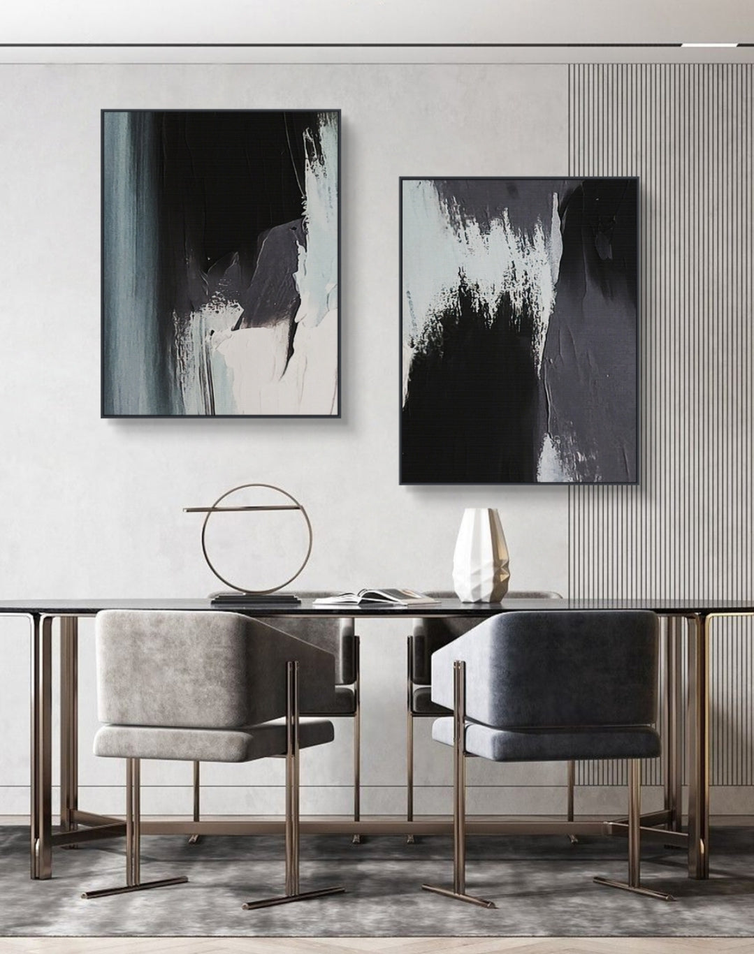 Onlookers Art | Oil Painting | Monovibe Abstract Oil Painting