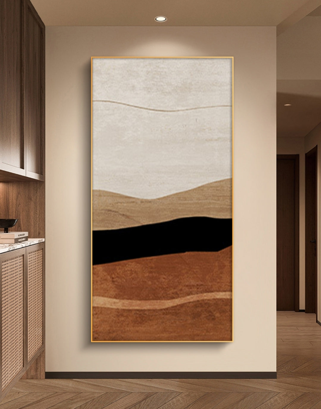 Warm Foundations Abstract Oil Painting