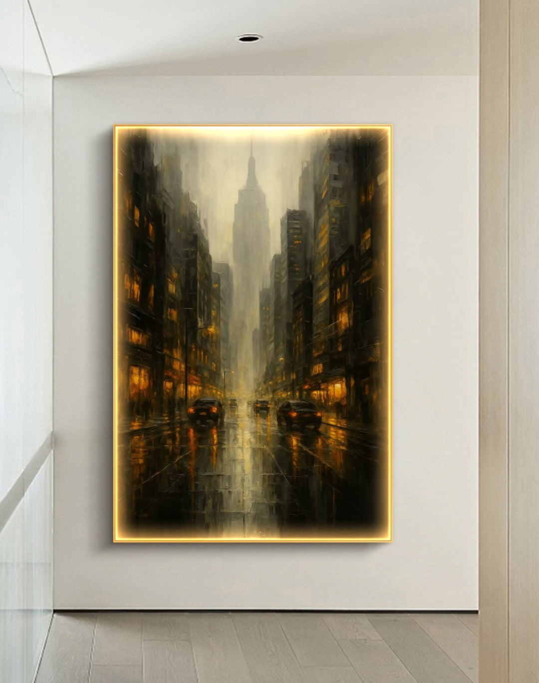 Onlookers Art | Oil Painting | Skyscrape Contemporary Art Oil Painting