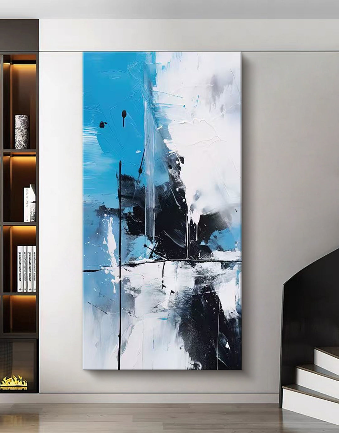Frozen Tide Abstract Oil Painting