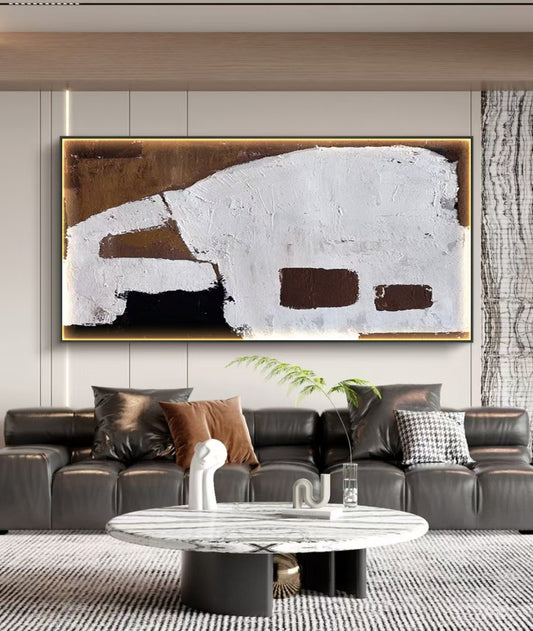 Onlookers Art | Oil Painting | Milkchoc Abstract Oil Painting