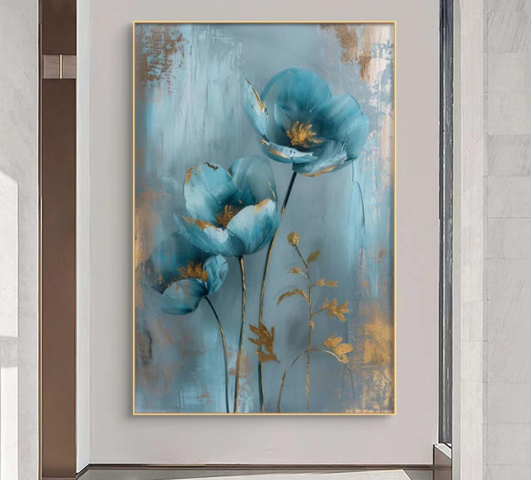IndigO Flower Oil Painting