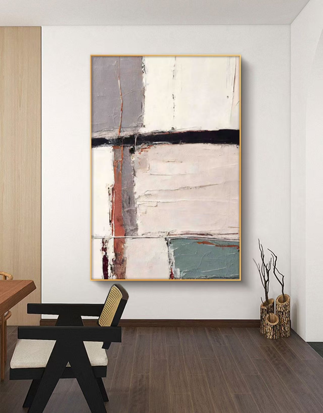 Stone and Sky Abstract Oil Painting