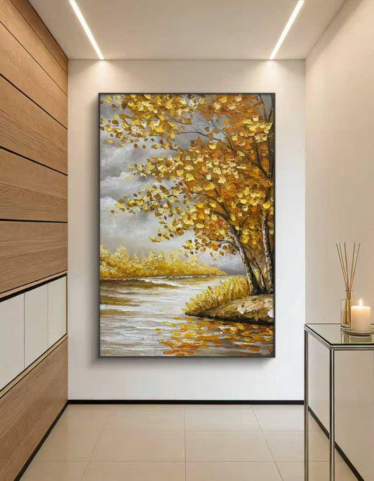 Peace in Gold Oil Painting