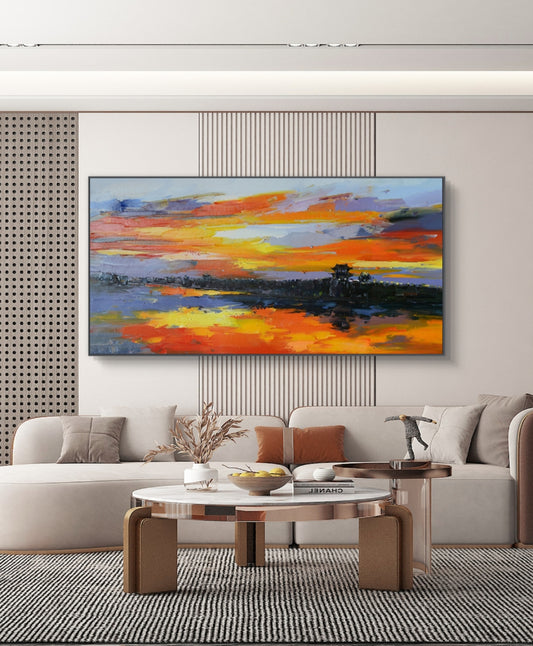 Onlookers Art | Oil Painting | Midnight Flame Oil Painting