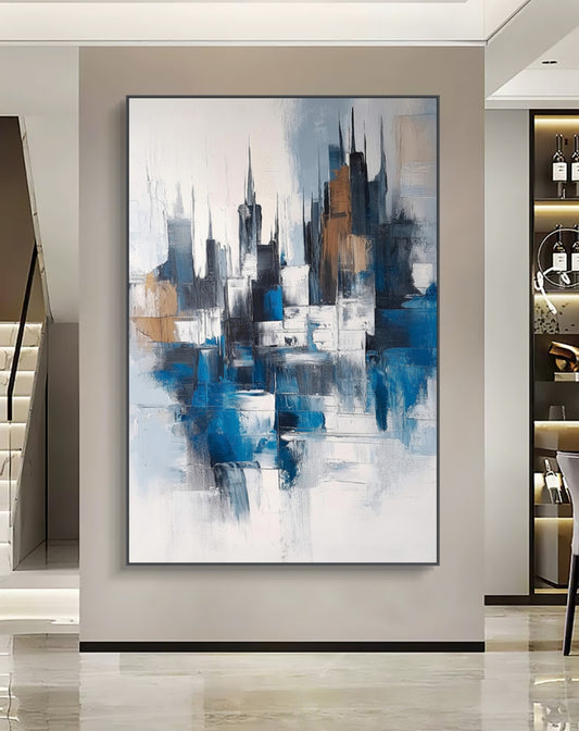 Onlookers Art | Oil Painting | Slate Serenity Abstract Oil Painting