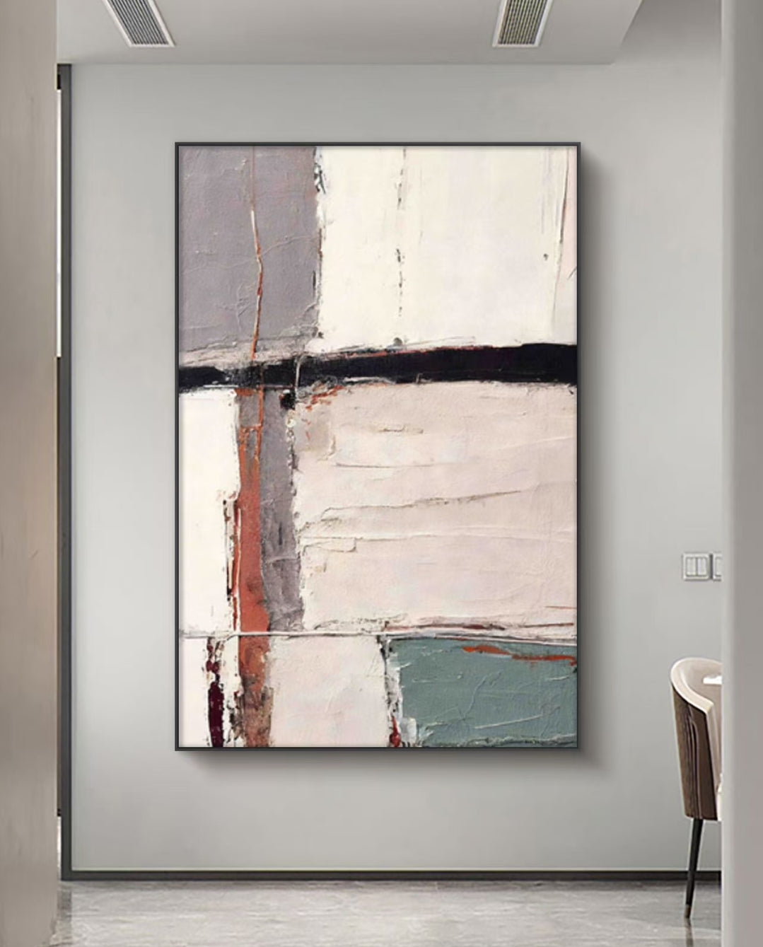 Stone and Sky Abstract Oil Painting