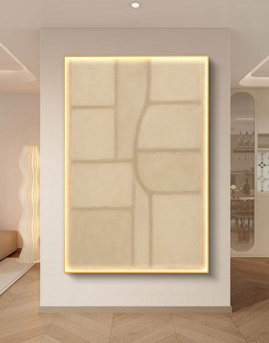 Onlookers Art | Oil Painting | Neutral Flow Abstract Oil Painting