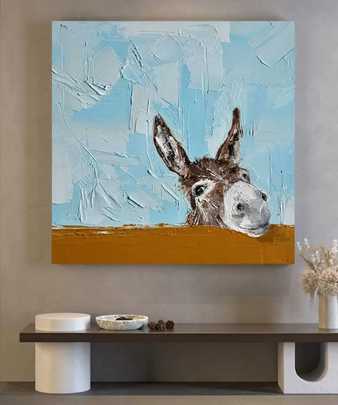 Onlookers Art | Oil Painting | DonkeY Gaze Oil Painting