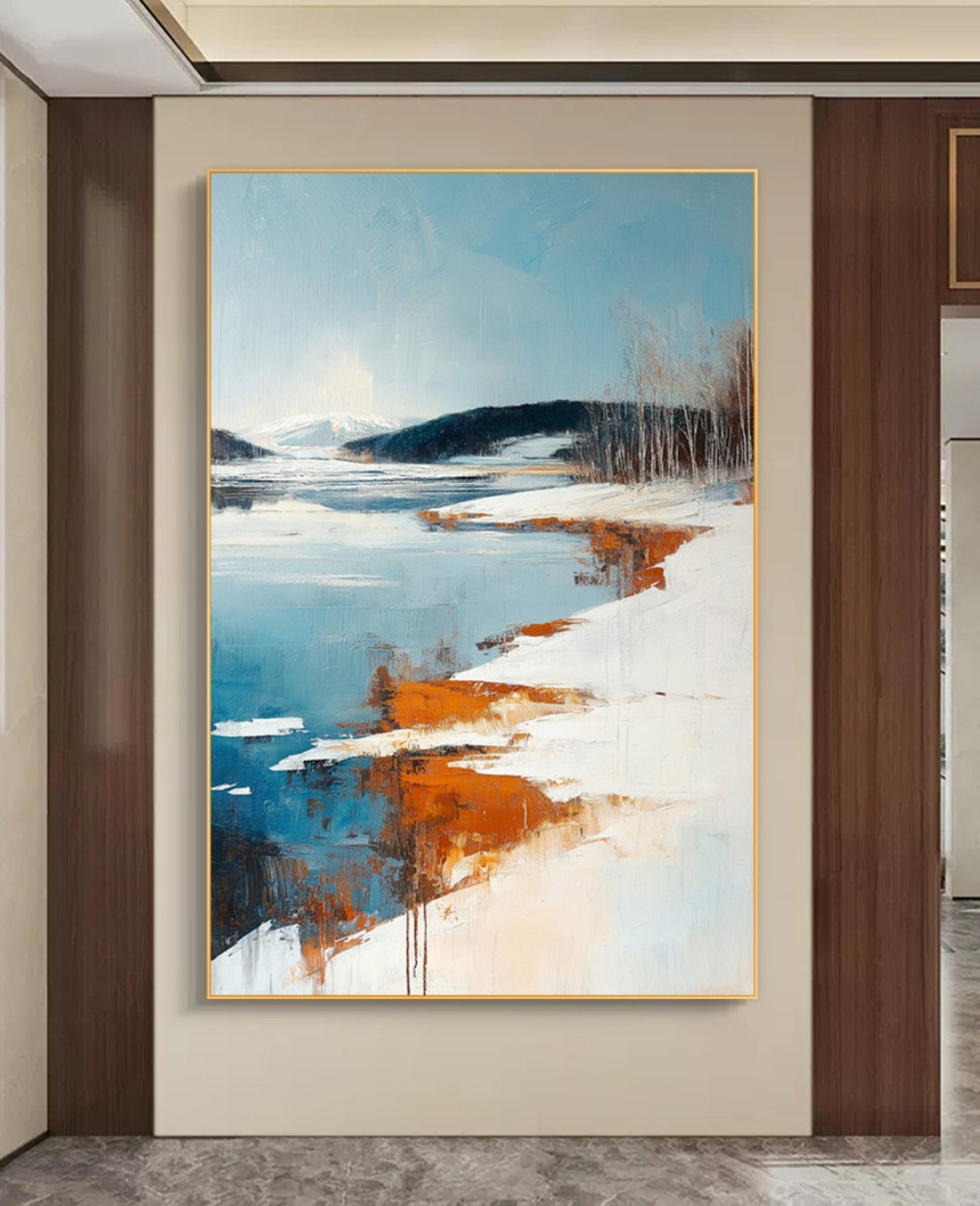 Onlookers Art | Oil Painting | River of Snow Oil Painting