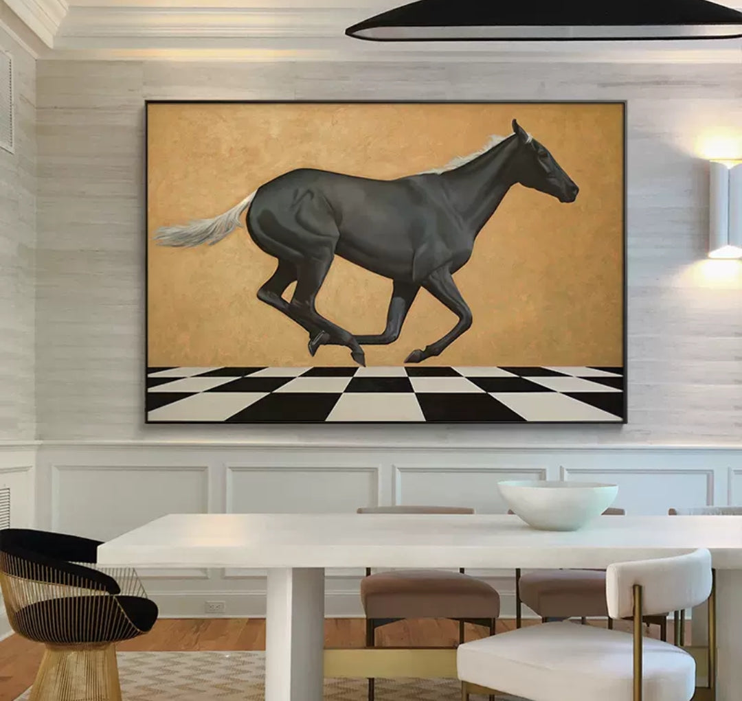 Onlookers Art | Art Painting | CoaL Horse Art Painting