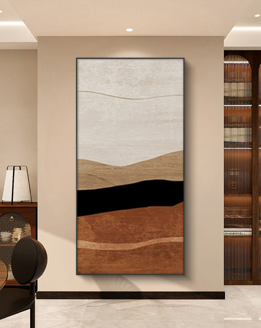 Onlookers Art | Oil Painting | Warm Foundations Abstract Oil Painting