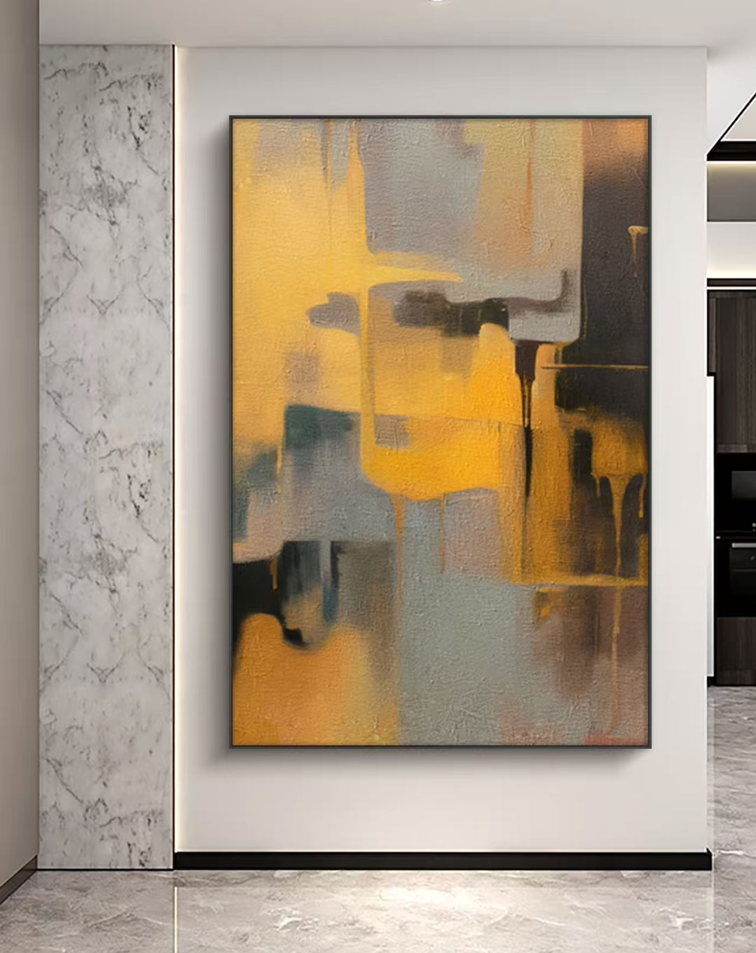 Onlookers Art | Oil Painting | Aurora Gleam Abstract Oil Painting