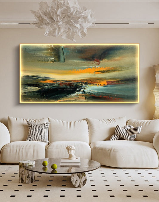 Onlookers Art | Oil Painting | Twilight Static Abstract Oil Painting