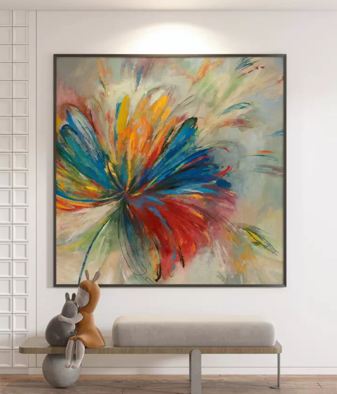 Onlookers Art | Oil Painting | Alower Abstract Oil Painting