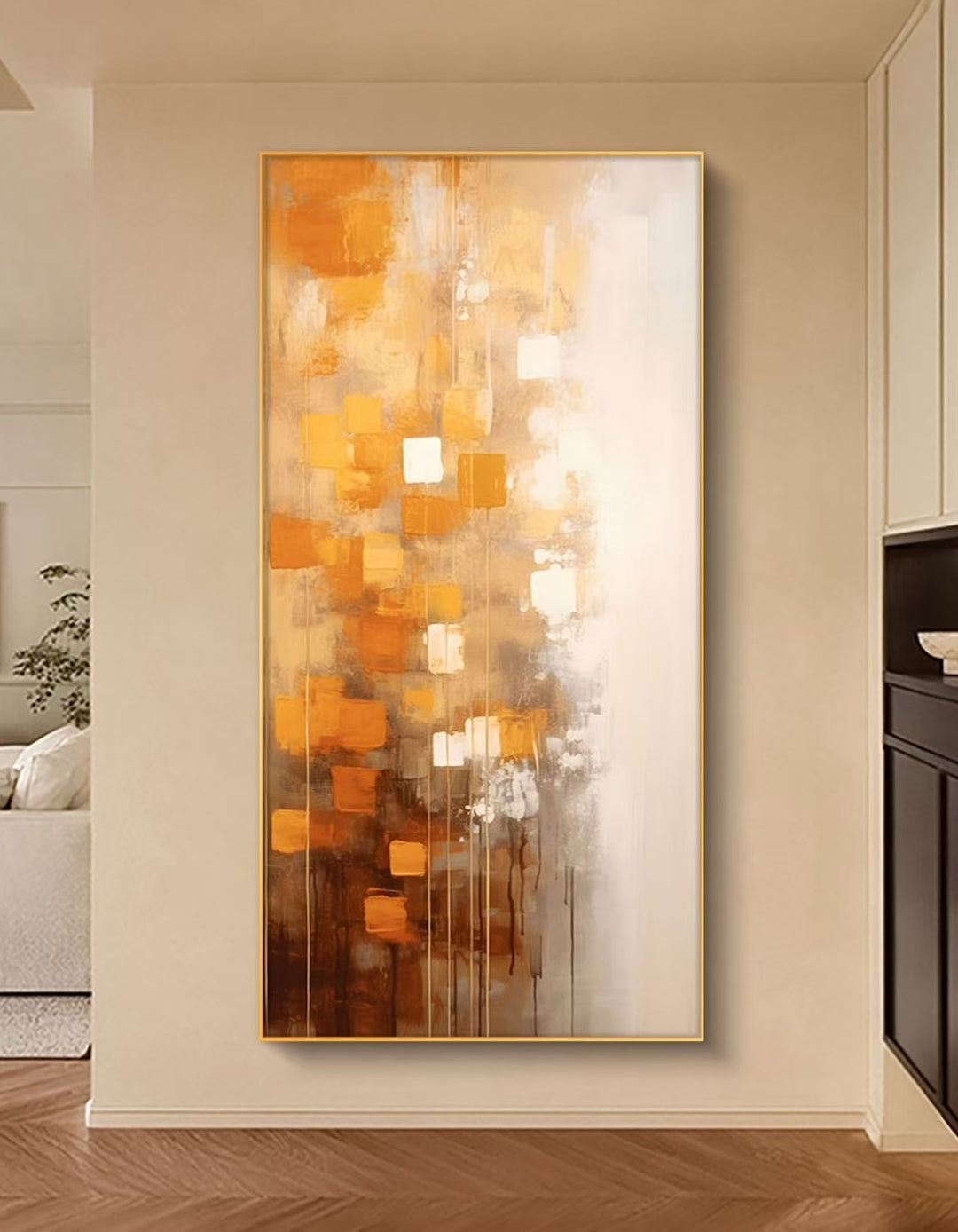 Citrus Bloom Abstract Oil Painting
