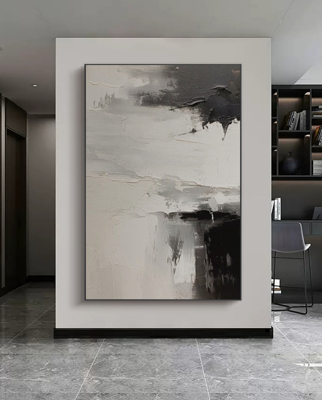 Onlookers Art | Oil Painting | Noir Et Blanc Abstract Oil Painting