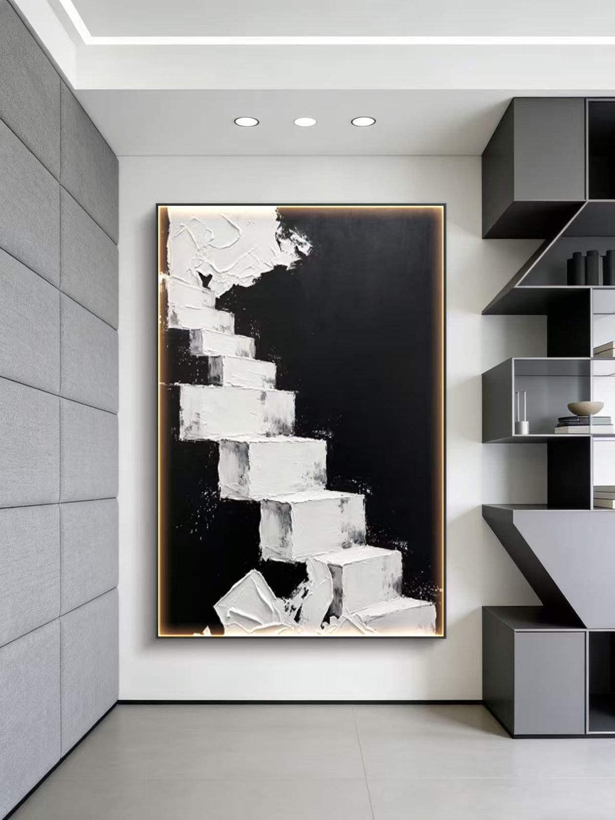 WhiteSteps Abstract Oil Painting