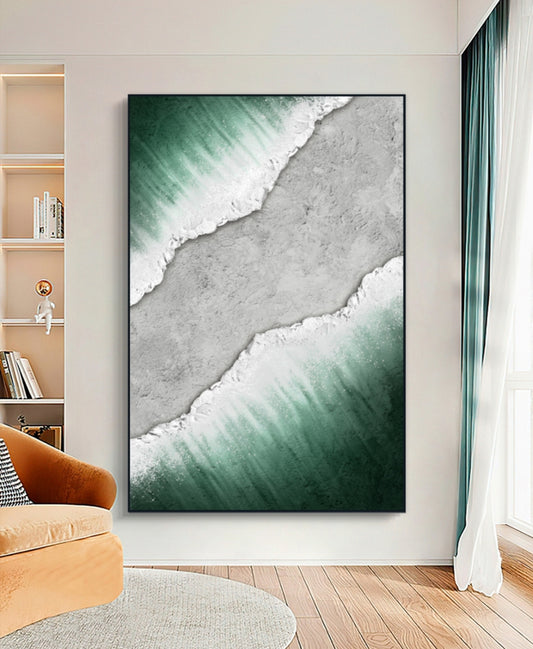 Onlookers Art | Oil Painting | Green Cascade Oil Painting