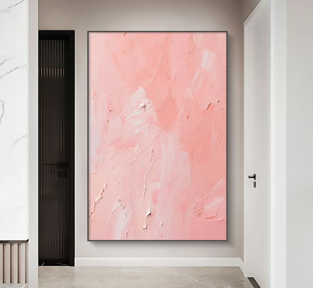 Onlookers Art | Oil Painting | Pink Mirage Abstract Oil Painting