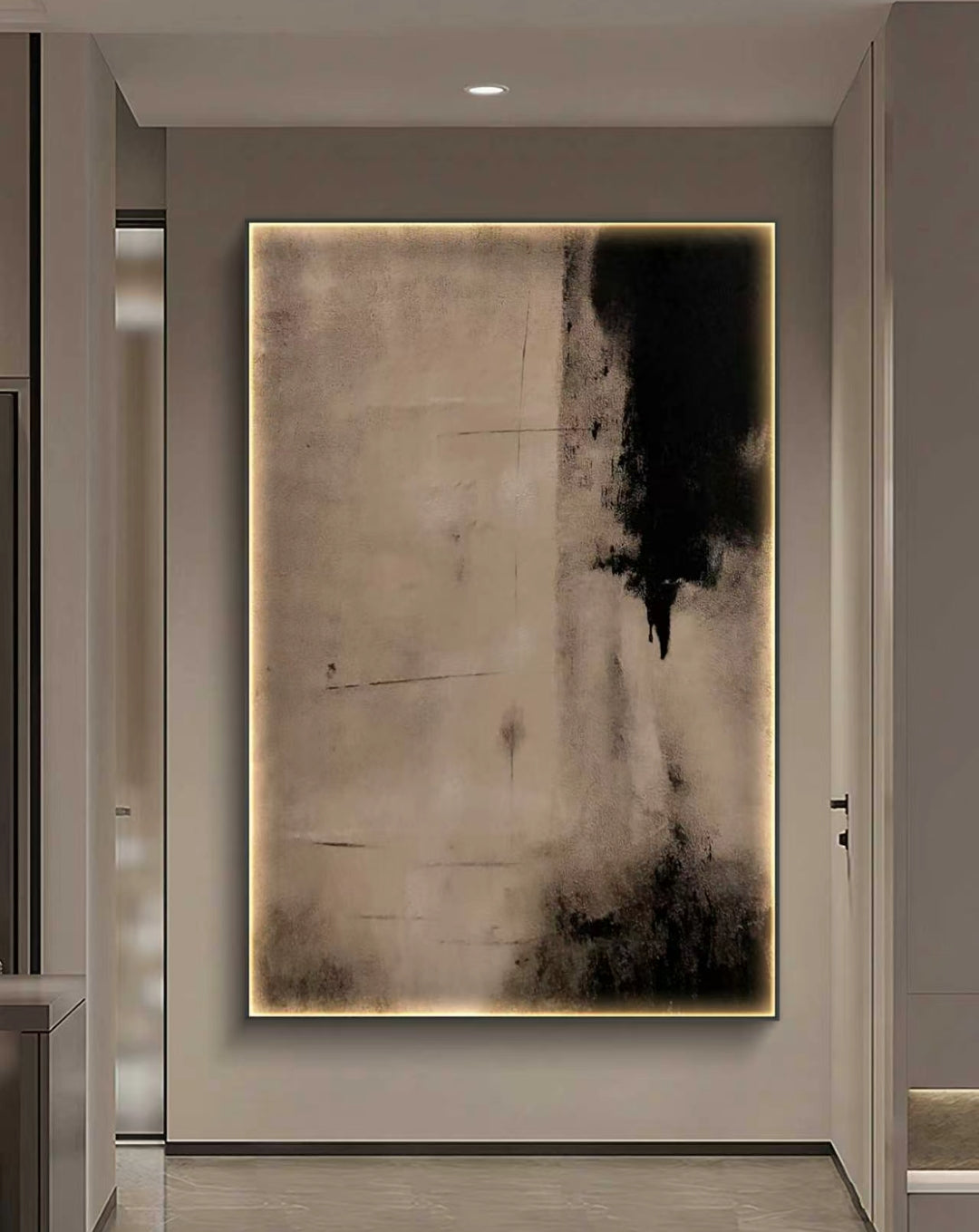 Eclipse Veil Abstract Oil Painting