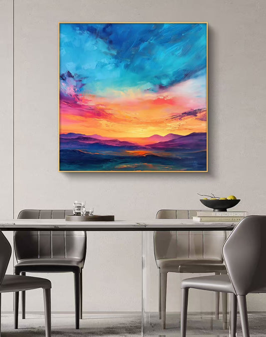 Onlookers Art | Oil Painting | Luminous Horizon Abstract Oil Painting