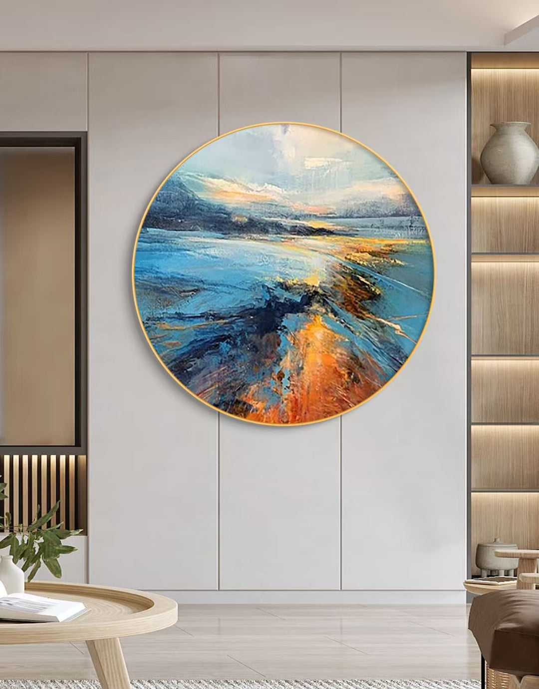 Onlookers Art | Oil Painting | Whisper of the Blue Abstract Oil Painting