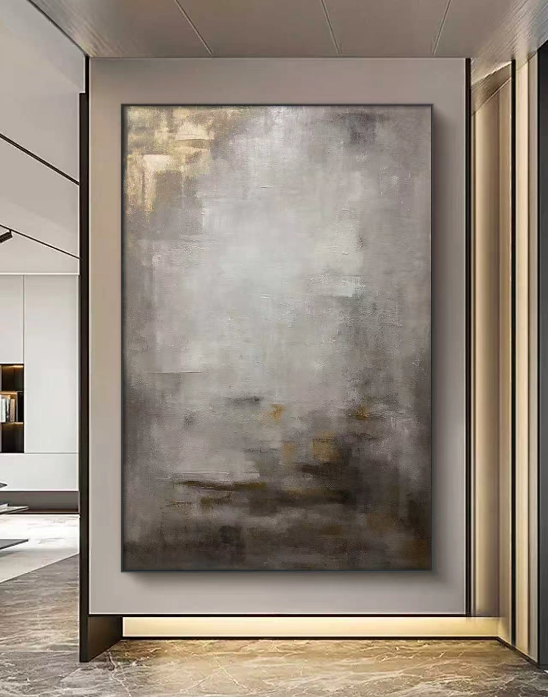 Grey Reverie Abstract Oil Painting