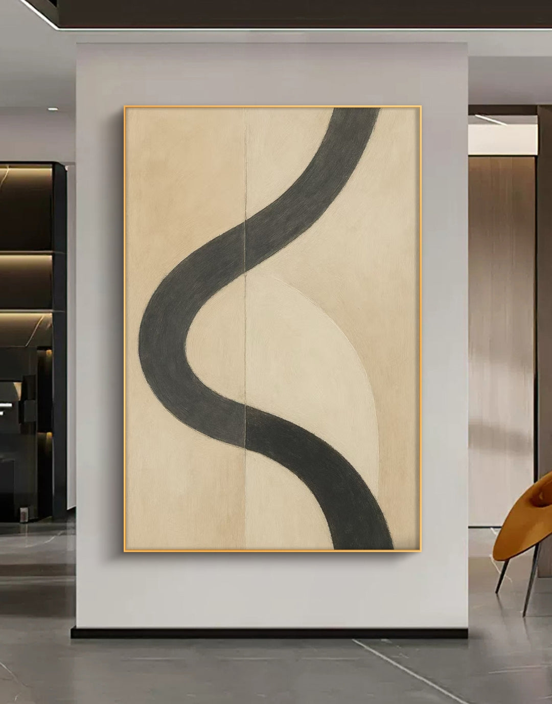 Onlookers Art | Oil Painting | Curvature Abstract Oil Painting