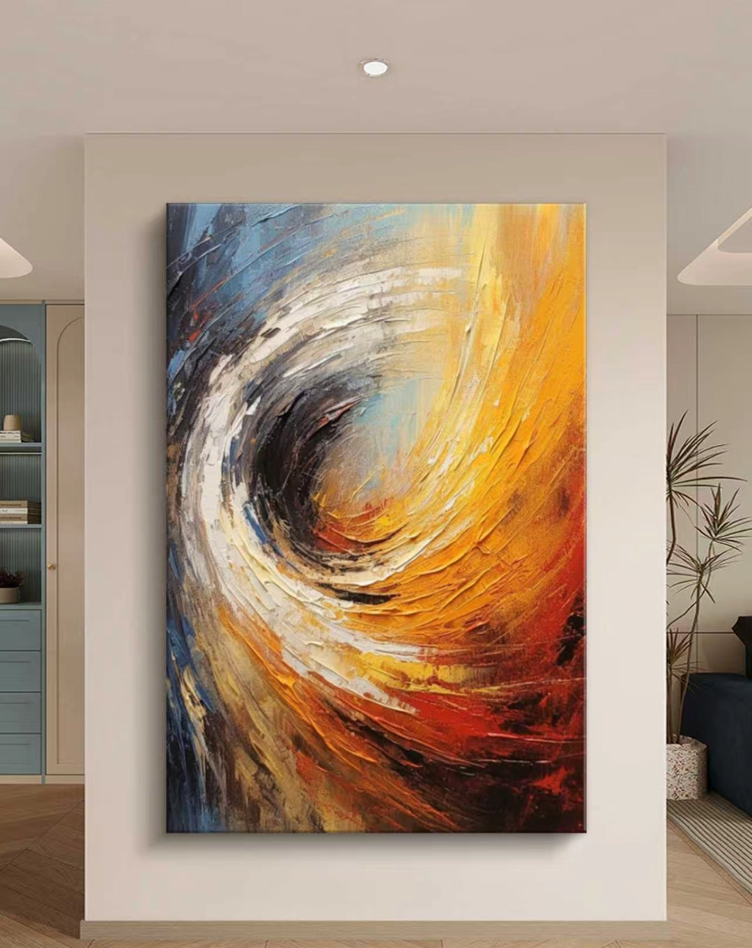 Spiral of Light Abstract Oil Painting