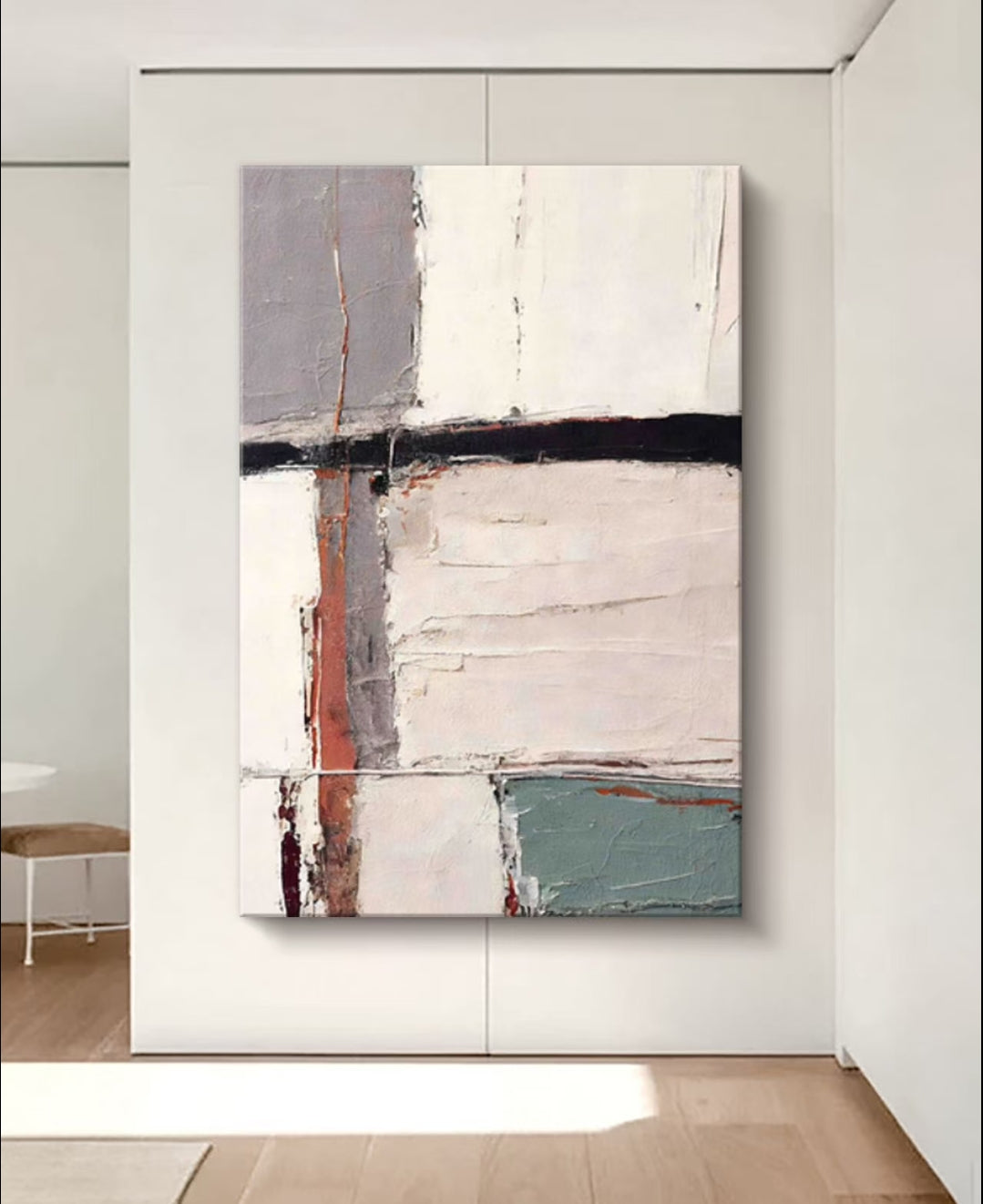 Stone and Sky Abstract Oil Painting