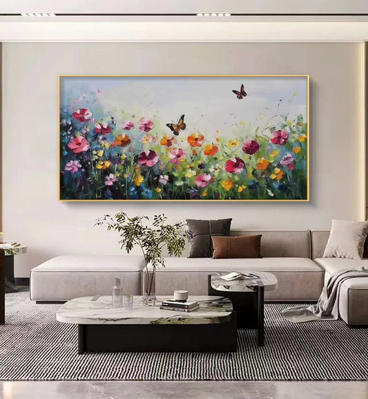 Onlookers Art | Oil Painting | Butterfly Bloom Oil Painting