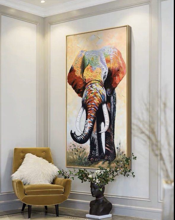 Onlookers Art | Oil Painting | ShAphan Elephant Oil Painting