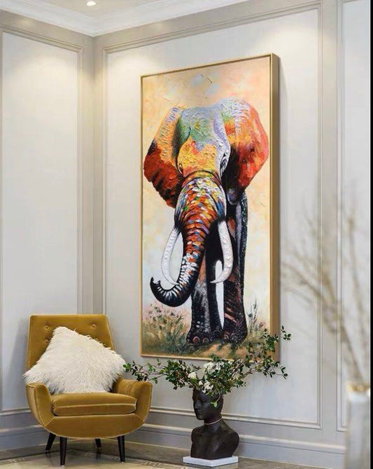 Onlookers Art | Oil Painting | ShAphan Elephant Oil Painting