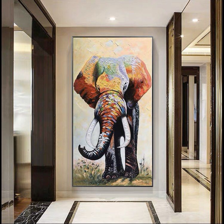 Onlookers Art | Oil Painting | ShAphan Elephant Oil Painting
