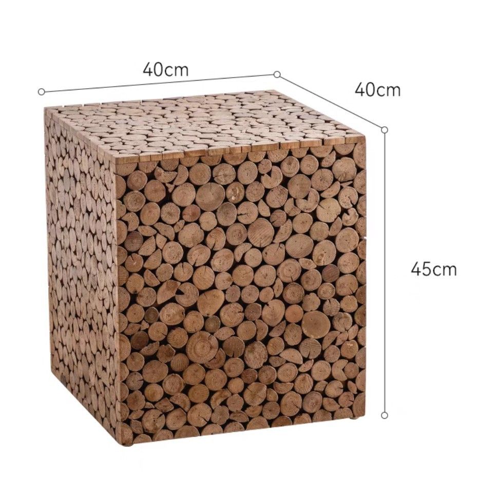 木製サイドテーブル