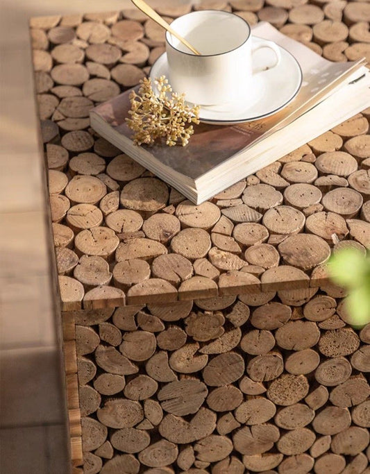 木製サイドテーブル