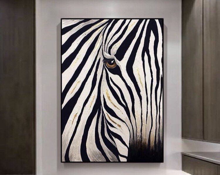 Onlookers Art | Oil Painting | ZeNaYa Zebra Oil Painting
