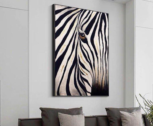 Onlookers Art | Oil Painting | ZeNaYa Zebra Oil Painting