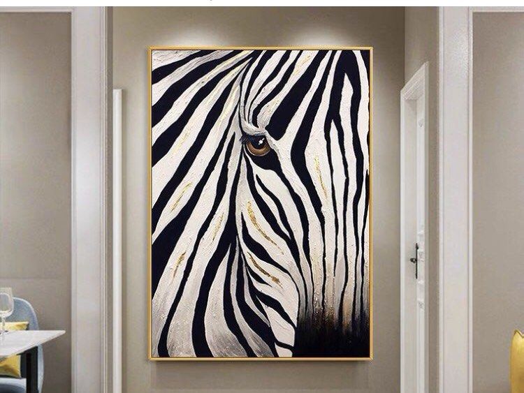 Onlookers Art | Oil Painting | ZeNaYa Zebra Oil Painting