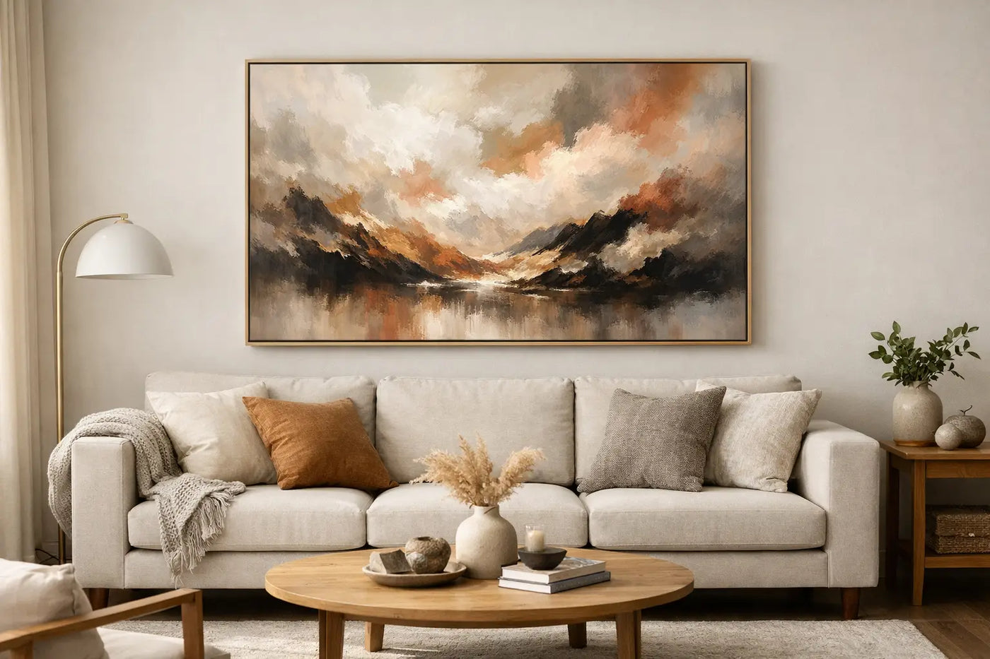 How to Place Statement Art Above a Sofa Well