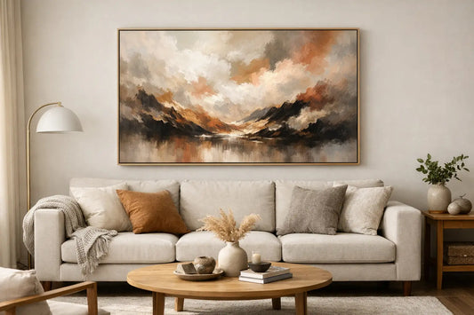 How to Place Statement Art Above a Sofa Well