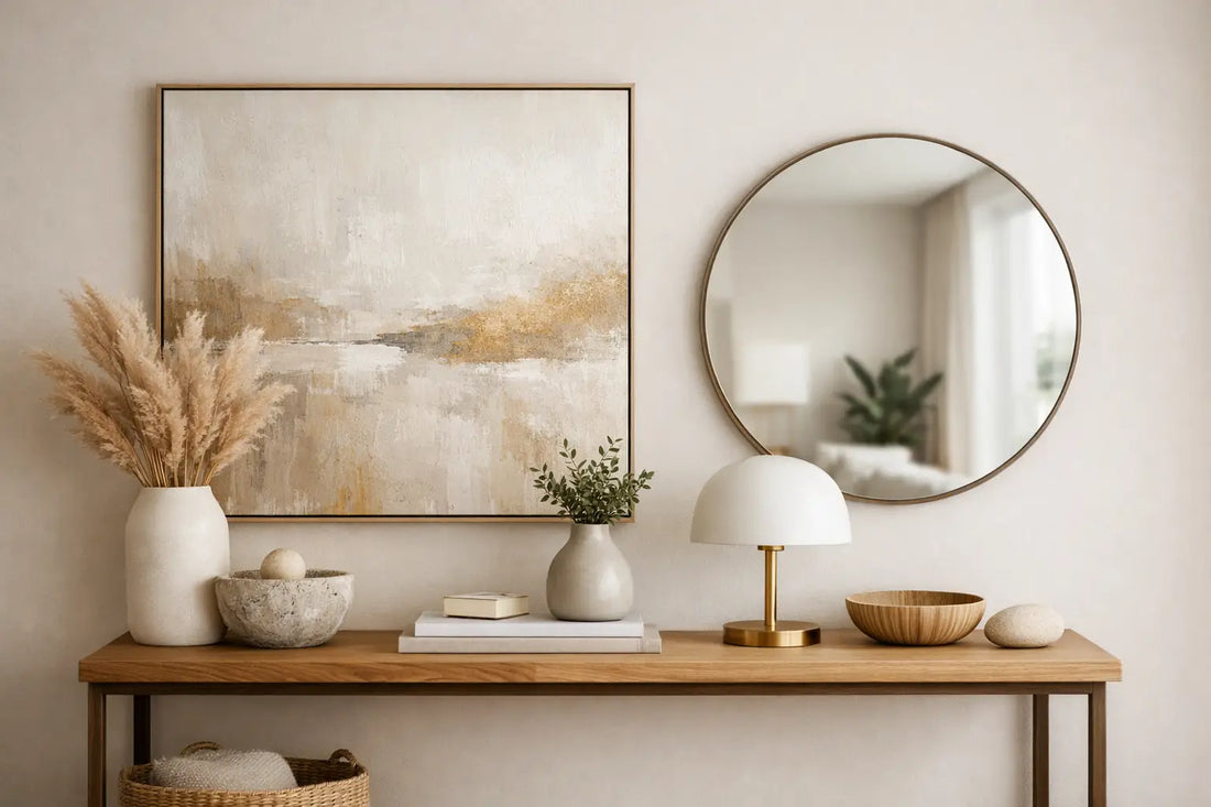 How to Pair Wall Art With a Console Table