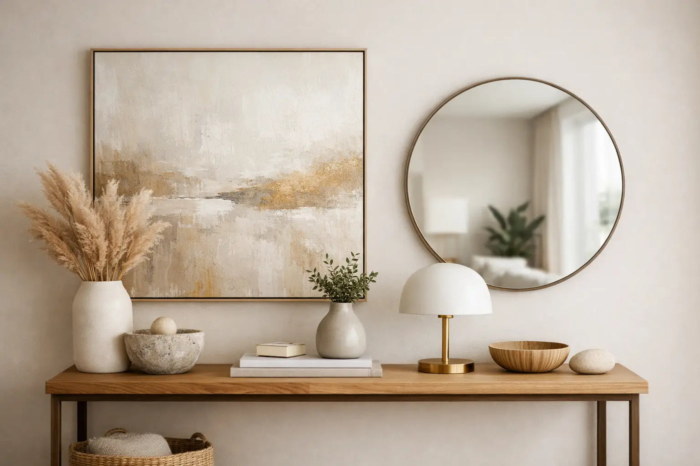 How to Pair Wall Art With a Console Table