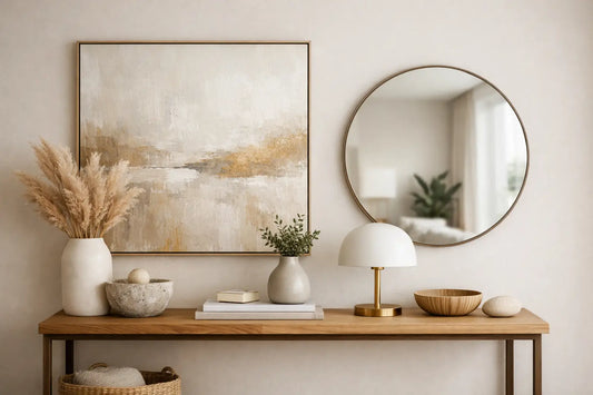 How to Pair Wall Art With a Console Table