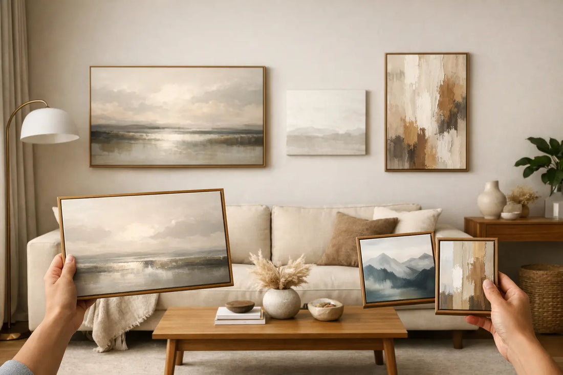 How to Choose Painting Size for Sofa Walls