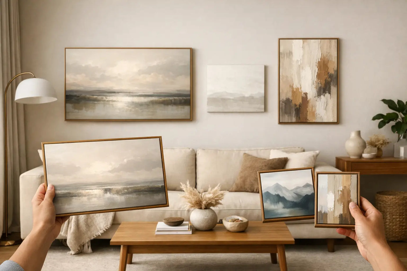 How to Choose Painting Size for Sofa Walls
